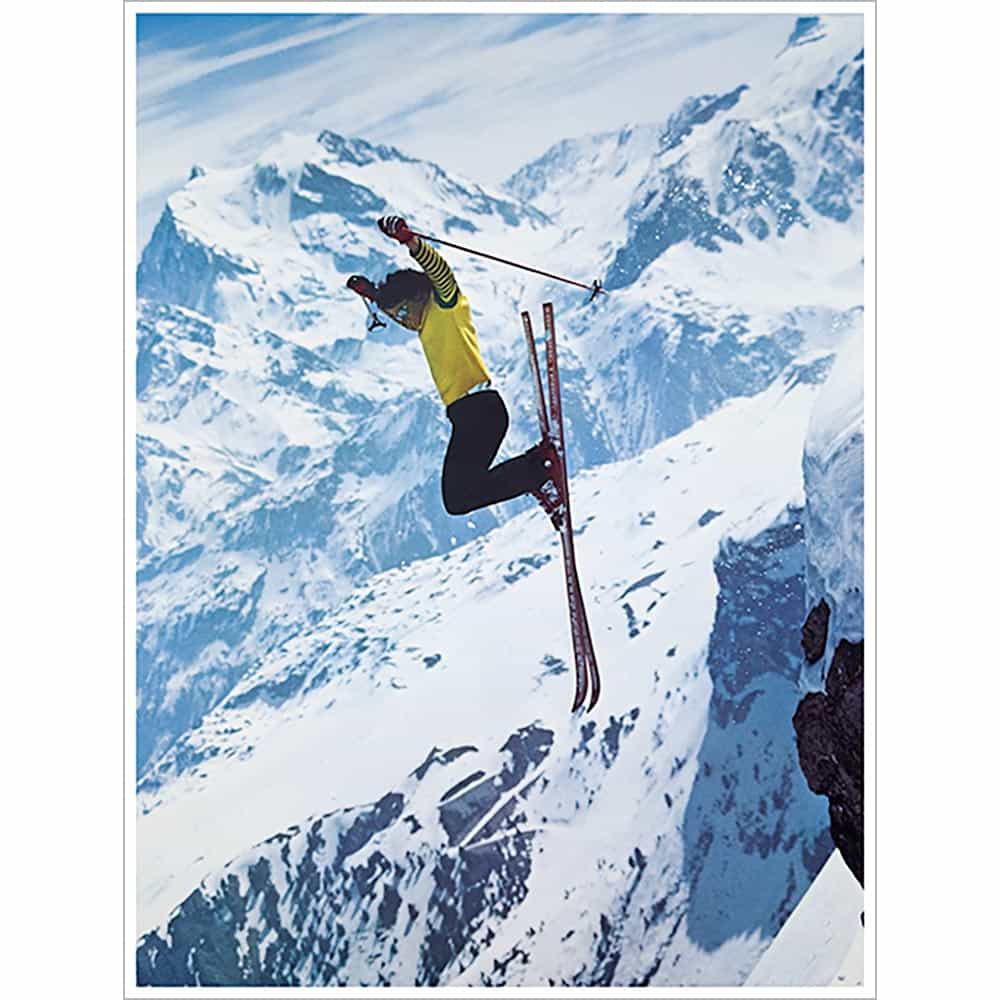 1960s French Backscratcher Original Ski Poster