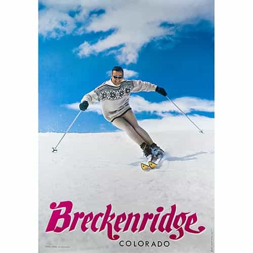 Breckenridge Original Skiing Poster 1960s