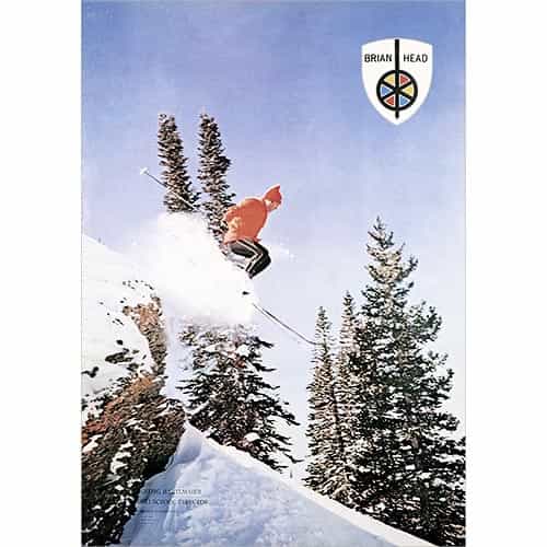 Cliff Jumping at Brian Head, UT Original 1960s Ski Poster