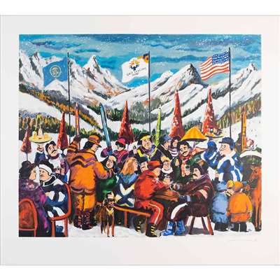 Salt Lake City 2002 by Guy Buffet Original Numbered and Signed Serigraph, 21 1/2 x 25 1/2 inches