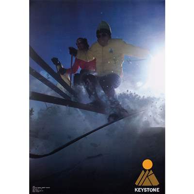 Keystone Colorado Powder Day Original 1972 Ski Poster, 21 x 30 inches