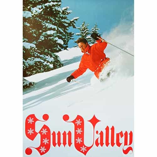Sun Valley Powder Skiing 1960s Original Poster