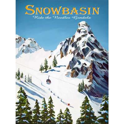 Snowbasin Ski Poster, 18 x 24 inches