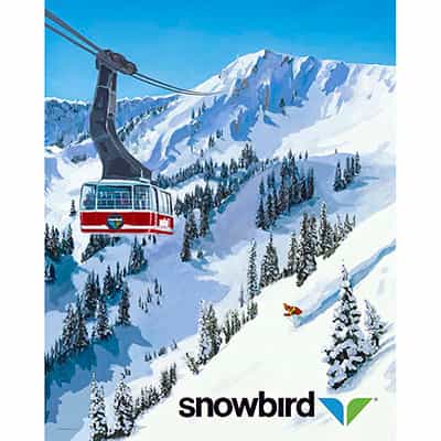 Snowbird Utah Ski Poster by Travis Anderson