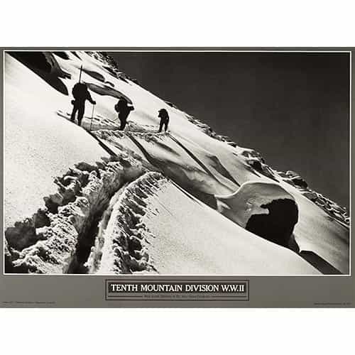 10th Mountain Division Skinning Up Mount of the Holy Cross Ski Poster 16 x 22 inches