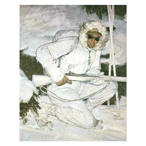 10th Mtn. Division Soldier in Winter Poster