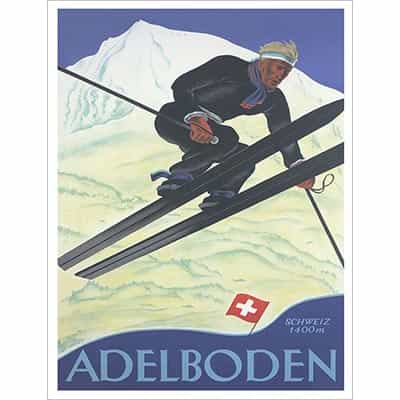 Adelboden Vintage Swiss Art Deco Ski