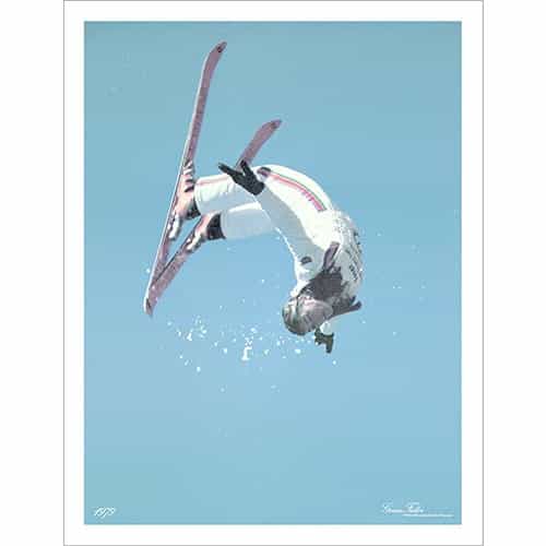 Genia Fuller Doing Her World Freestyle Champion Backflip Ski Poster Size 18 x 24 inches