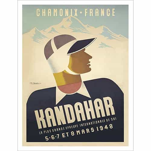 Kandahar Chamonix France Ski Poster