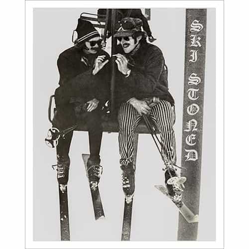 Ski Stoned Poster (Black & White or Sepia, with 2 Sizes: 18 x 24 in. and 22 x 28 inches)