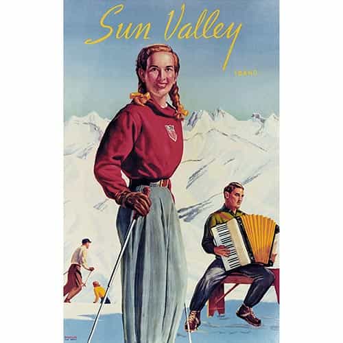 Sun Valley Olympian Ski Poster