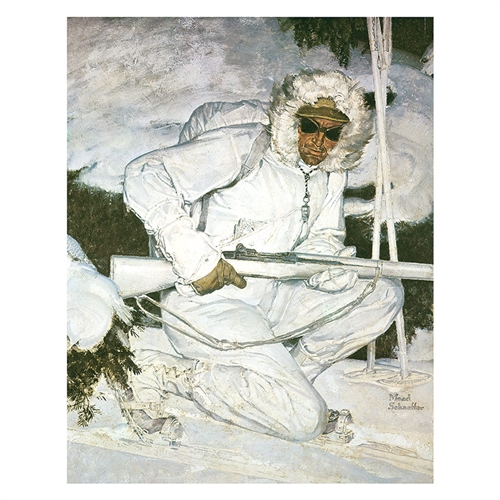 Photo of 10th Mt. Division Soldier in Winter, Image sizes 8 x 10 and 11 x 14 inches.