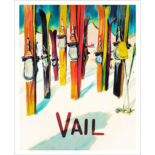 Vail Vintage Art Deco Skis Photo