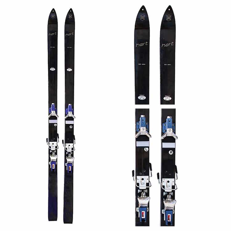 1960s Hart Metal Vintage Skis with Salomon Bindings