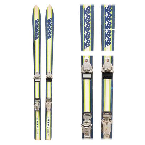 1970's K2 233 Short Vintage Skis with Tyrolia 350 Bindings