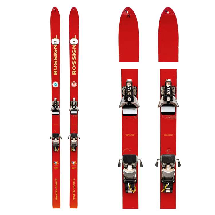 1970s Rossignol Haute-Route Vintage Powder Skis, 185 cm