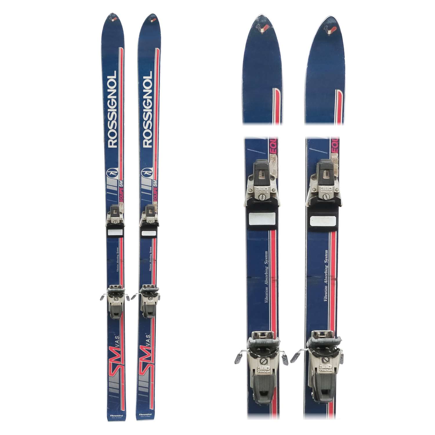 1980's Rossignol SM Vintage Skis with Tyrolia 360 Bindings