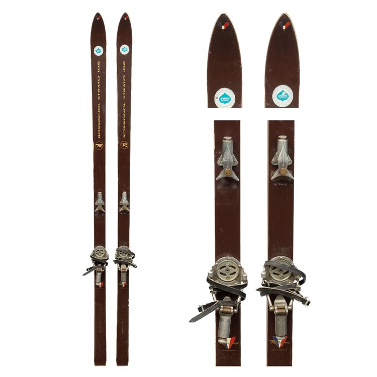 1970s Rossignol Strato 102 Vintage Skis with Look Nevada bindings