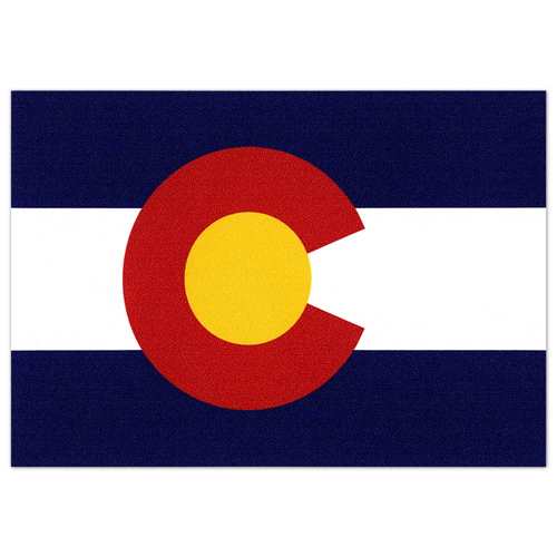 Colorado Flag Bumper Sticker, 2 1/2 x 5 1/2 inches