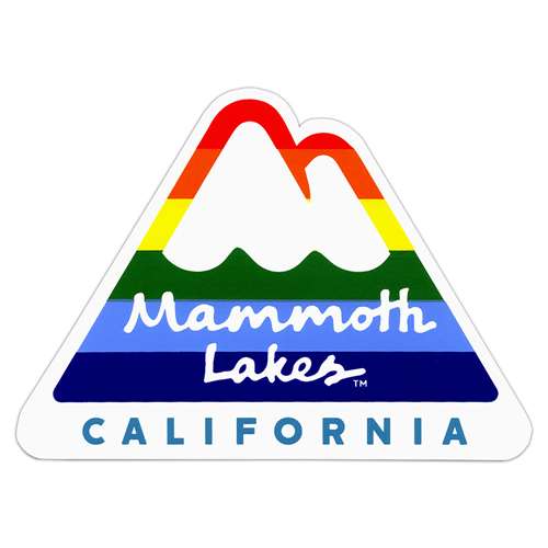 Mammoth Lakes, California Ski Town Sticker for Skis, Snowboards and Helmets