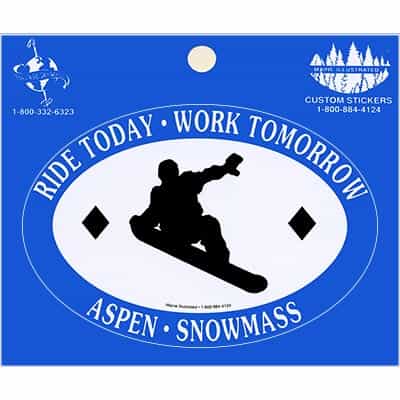 Personalized Ski n Snow Stickers