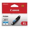 Canon CLI-251XL Genuine Cyan Ink 6449B001