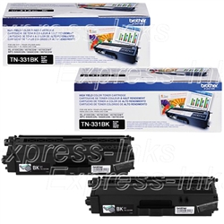 Brother TN331BK Genuine 2-Pack Black Toner Cartridges