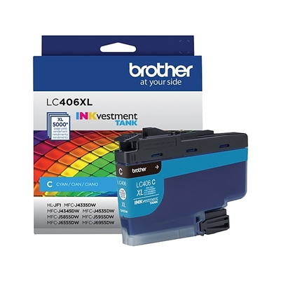 Brother LC406XLCS  Genuine Cyan Ink Cartridge