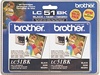 Brother LC51BK2PK 2-Pack Genuine Black Ink
