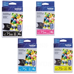 Brother LC75 4-Pack Genuine Ink Cartridge Combo