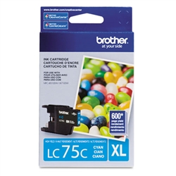 Brother LC75C Genuine Cyan Inkjet Ink Cartridge