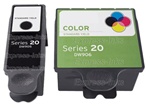 Dell Series 20 2-Pack Black/ Tri-Color Ink Cartridge Combo