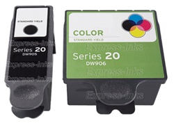 Dell Series 20 2-Pack Black/ Tri-Color Ink Cartridge Combo