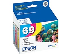 Epson (#69) T069520 Genuine Color Ink Cartridges