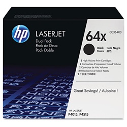 HP CC364XD Genuine 2-Pack Toner Combo 64X