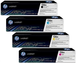 HP CE310A-3A 4-Pack Genuine CMYK Toner Combo