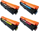 HP CP5225 4-Pack Compatible Toner Combo CE740A-3A, 307A