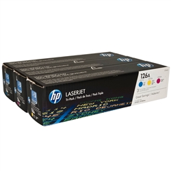 HP CF341A 3-Pack Genuine Color Toner Cartridge Combo