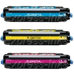 HP Color Laserjet 3600 3-Pack Toner Cartridge Combo