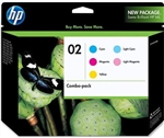 HP #02 Genuine 5-Pack Inkjet Ink Cartridge Combo CC604FN