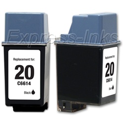 HP #20 Black Inkjet Cartridge C6614DN