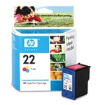HP # 22 Genuine Tri-Color Ink Cartridge C9352AN