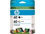 HP 60 2-Pack Black/Tri-color Inkjet Cartridges CD947FN