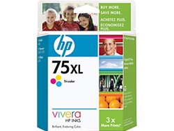 HP #75XL Genuine Tri-Color Inkjet Ink Cartridge CB338WN