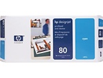 HP 80 Cyan Printhead/ Printhead Cleaner C4821A