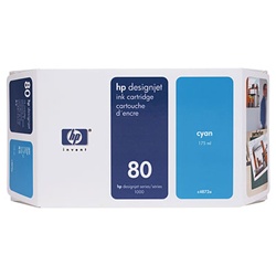 HP #80 Genuine Cyan Ink C4872A