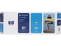 HP #81 Cyan Dye Inkjet Cartridge C4931A