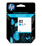 HP #82 Genuine Cyan Inkjet Ink Cartridge C4911A