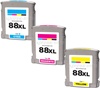 HP K550 88XL 3-Pack Ink Cartridge Combo CB329BN