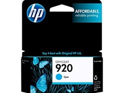 HP #920 Genuine Cyan Inkjet Ink Cartridge CH634AN
